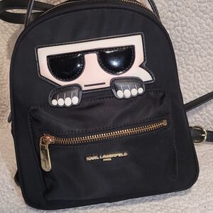 Karl Lagerfeld Black Mini Backpack